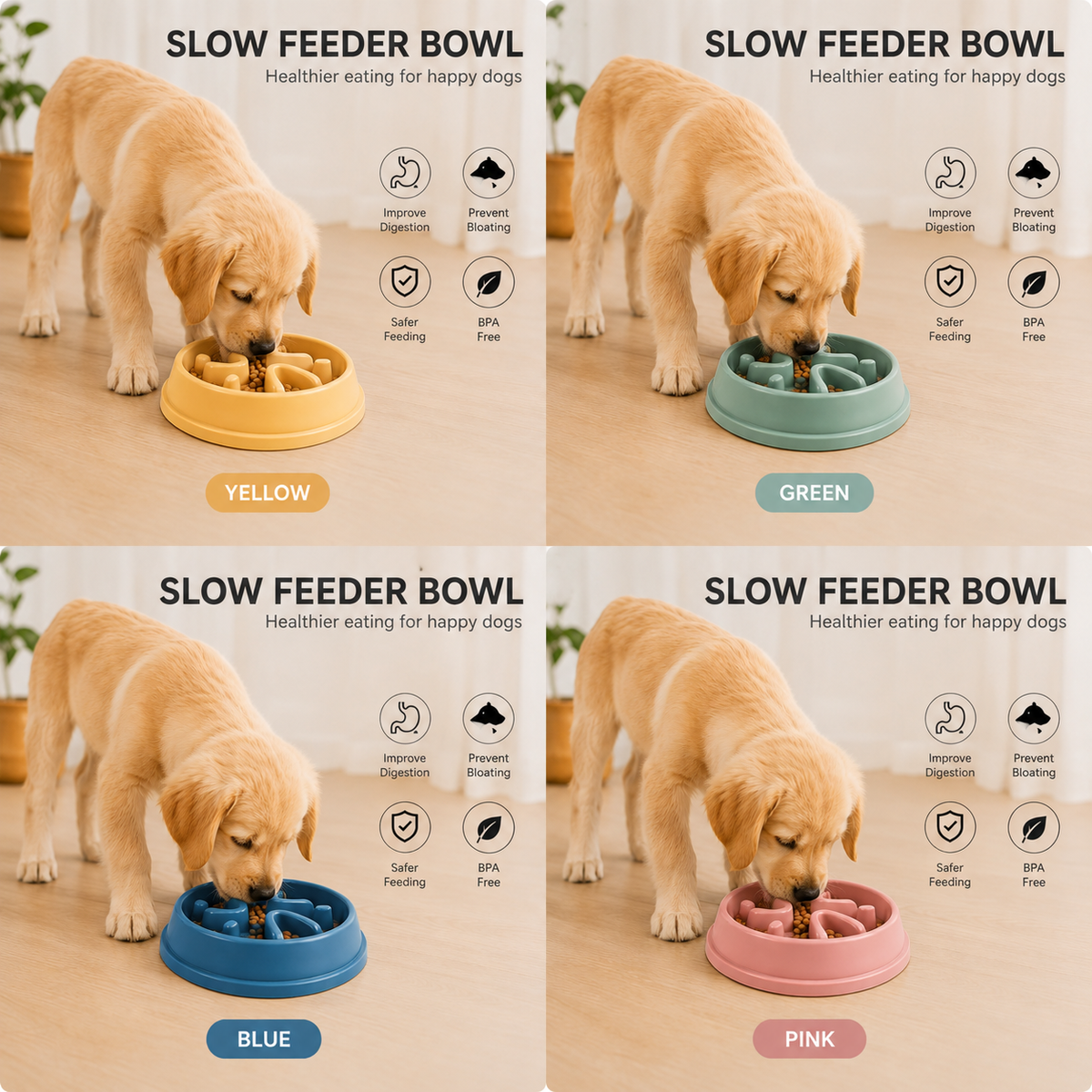 Slow Feeder Dog Bowl