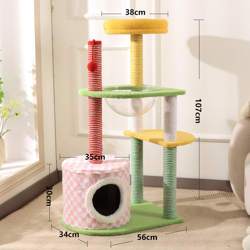 Multi-Level Cat Tree Tower with Sisal Scratching Posts